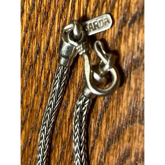 Sarda 925 Sterling Silver Foxtail Chain Necklace Classic 18in - Picture 6 of 6